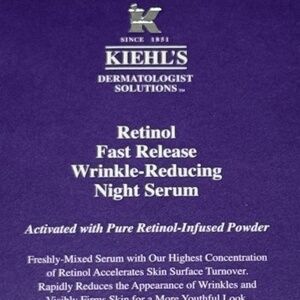 NWT New Box Full Size Kiehl's Retinol Fast Release Wrinkle Reducing Night Serum